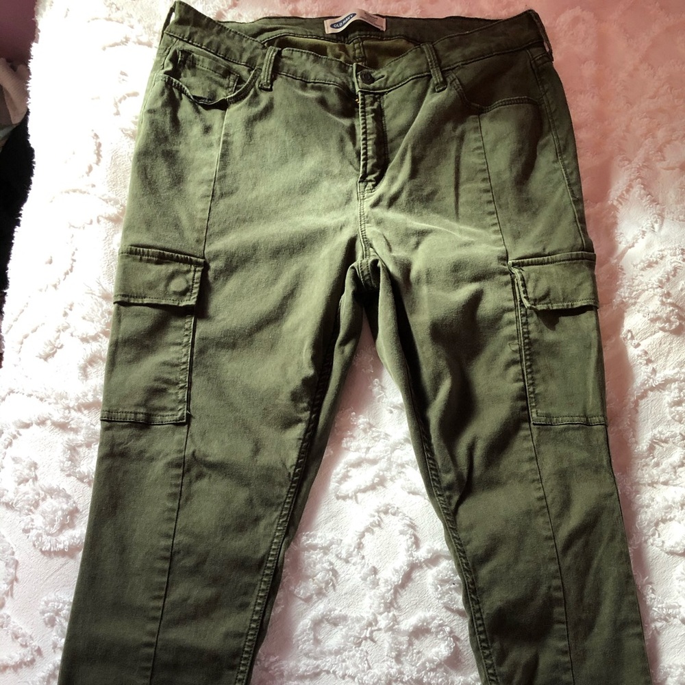 High Waisted Rockstar Super Skinny Cargo Pants